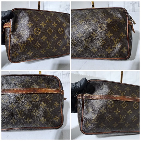 Authentic Louis Vuitton Vintage Monogram Compiegne Clutch Bag Brown - Picture 7 of 13